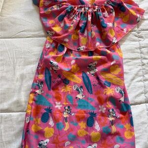 Disney Aulani Pink Tropical Minnie Print Dress/ size 14 child or women’s small